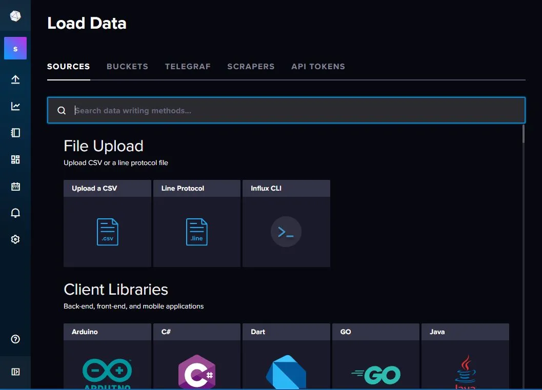CSV-Import in der Web-Oberfläche von InfluxDB