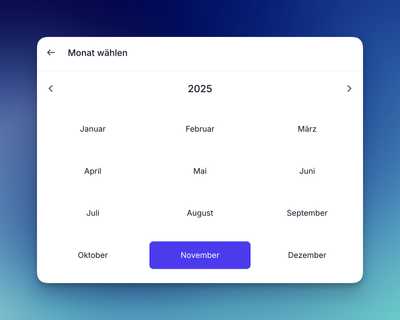 Monatliche Auswertung für einen frei wählbaren Monat